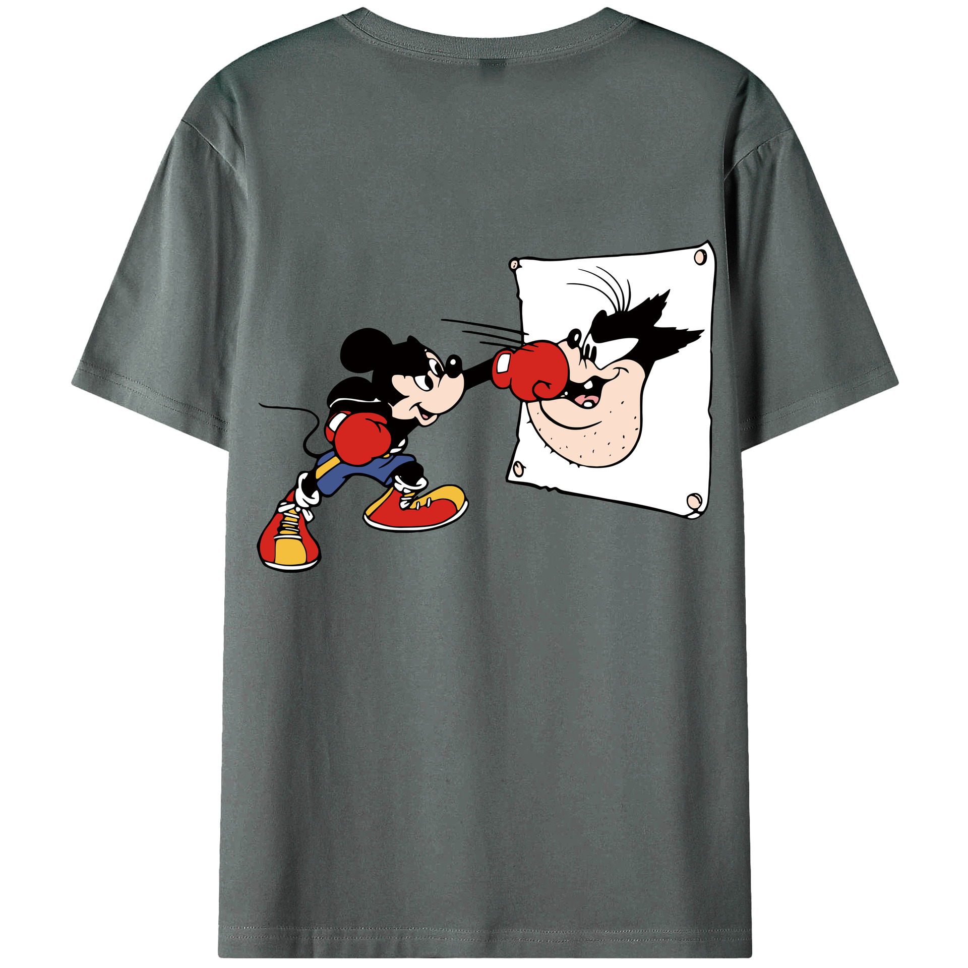 （画像用） ミッキーマウス Mickey Mouse 綿100％半袖Tシャツ（背面プリント）
